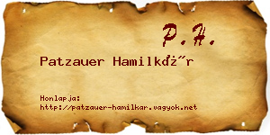 Patzauer Hamilkár névjegykártya